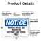 Signmission Hands Must Be Washed Before Any Food Prep, 18 in W x Rectangle, Plastic OS-2PACK-NS-P-1218-L-13223 - alternate 3